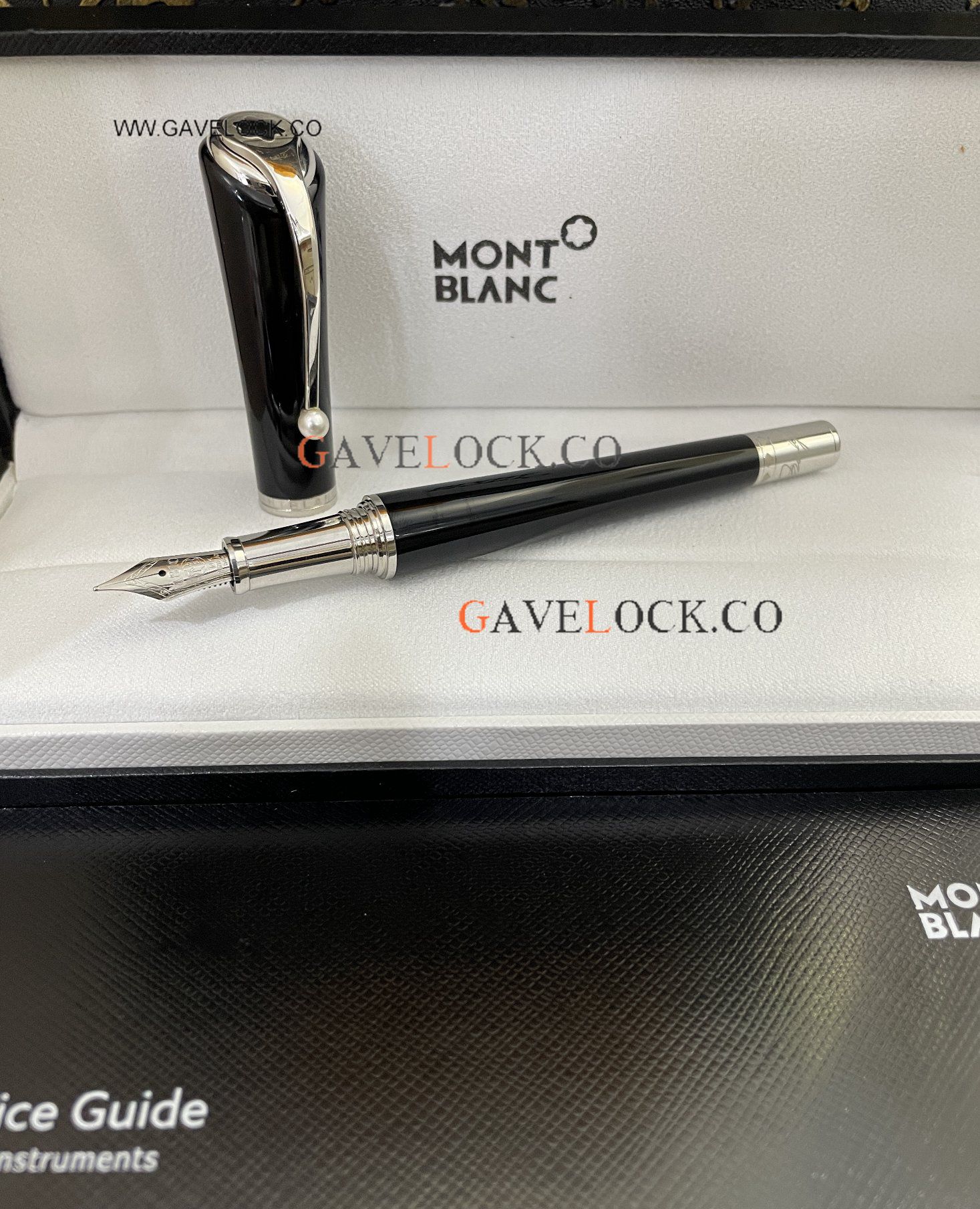 AAA Copy Montblanc Marilyn Monroe Black & Silver Fountian Pen